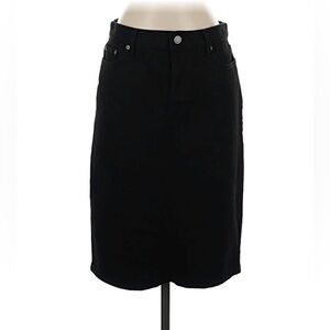 Lauren Jeans Co. Ralph Lauren Black Denim Pencil Skirt - Size 2 Cotton